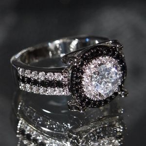 two tone Gold Dipped Halo Swarovski Ring